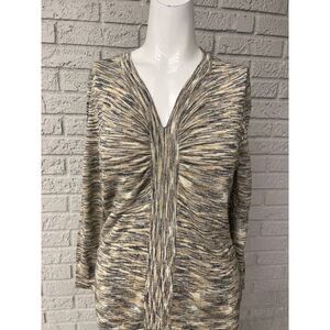 Jones New York Women V Neck Long Sleeve Sweater Size M